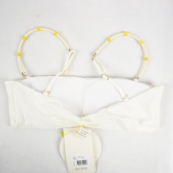 Baobab Alice Bikini Square Neckline Top & High Rise Bottoms in Pearl - Size M - Picture 4 of 15